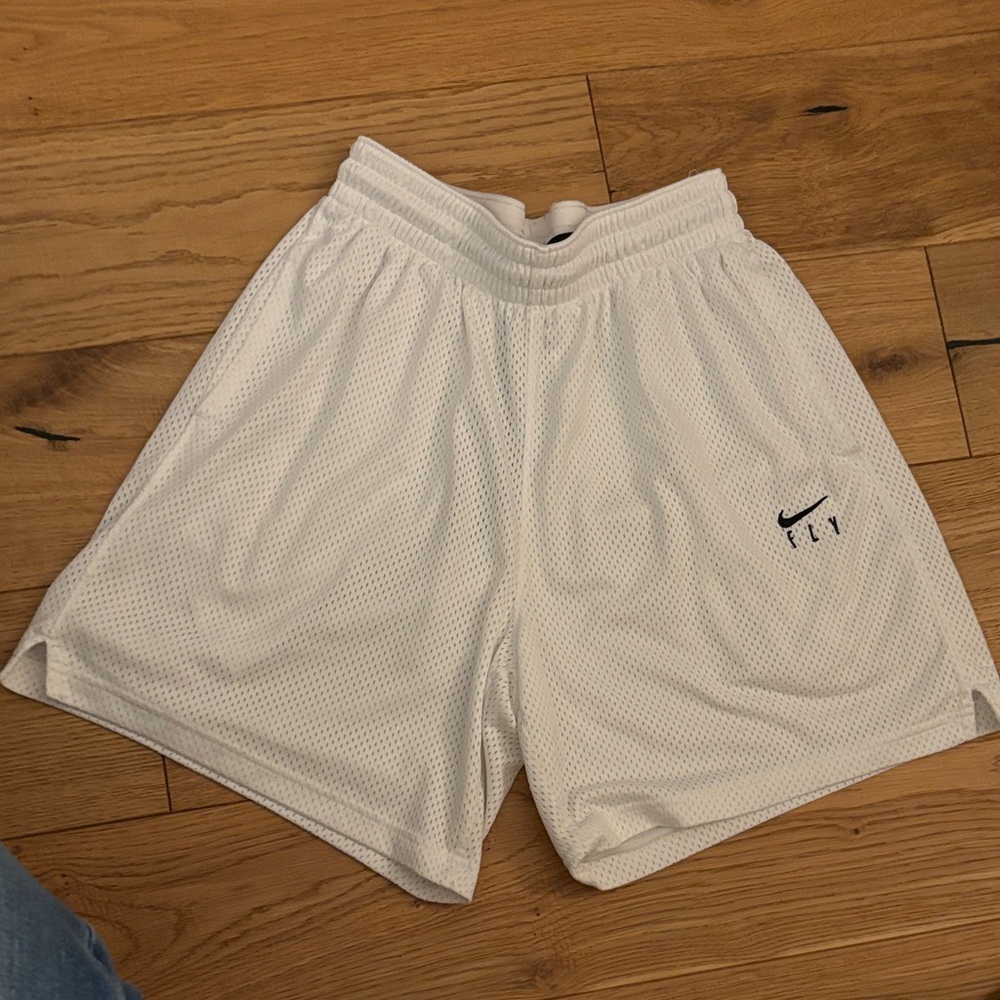Nike white mesh basketball Shorts